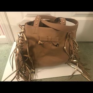 Betsey Johnson Fringed Satchel